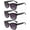 3 Pairs of Black, variant on 3 Pairs of Square Bifocal Oversized Reading Glasses 3.5 for Men Fishing, Plastic Spring Hinge Temple Readers, Classic Presbyopic Sunglasses +3.50