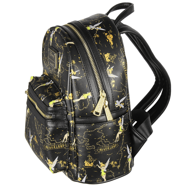 Loungefly Disney Peter Pan Tink Tinkerbell Fairy Black Gold Mini