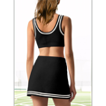 thumbnail image 4 of Womens 2 Piece Sweater Skirt Set Suspenders Sleeveless Short Skirt Outfits Tennis Skorts Gym Yoga, 4 of 6