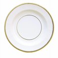 thumbnail image 2 of Balsa Circle 25 Round 8" White Gold Metallic Disposable Dinner Salad Paper Plates Textured Trim Party Decorations Supplies, 2 of 8