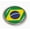 Semi-Flexible Aluminum Bezel, variant on BestLicensePlateFrames Brazil Flag 3D Domed Car Emblem Badge Sticker, Flexible Round Design