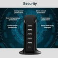 thumbnail image 7 of Charger Block 6 in 1, 40W USB C Charger 3A, Charging Hub with 5 USB Ports(Shared 6A) for Multiple Electronics, USB Charging Station Multiports, Universal Desktop Phone Charger Travel Ready, Black, 7 of 7