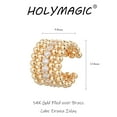thumbnail image 6 of HOLYMAGIC Women Ear Clip 14K Gold Plated Non Pierced CZ Jewelry Gift, 6 of 7