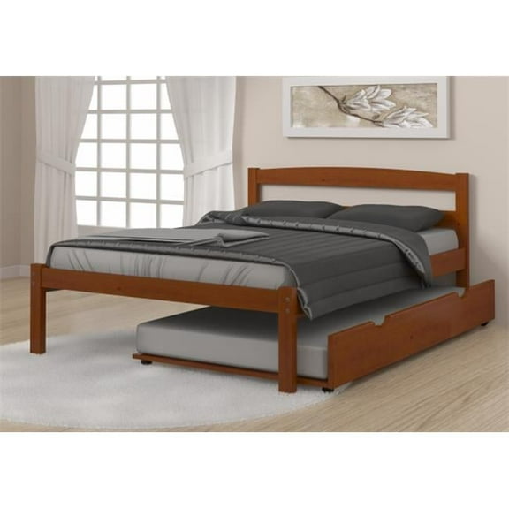 PD-575FE-503E Full Size Econo Bed with Twin Size Trundle Bed in Light Espresso