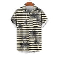 thumbnail image 4 of Yyeselk Men's Hawaiian Shirts Tropical Print Short Sleeve Summer Shirt Buttons Down Casual Relaxed Fit Lapel Collar Comfort Vacation Beach Shirts Blue04 XXL, 4 of 5