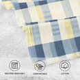 thumbnail image 4 of 2 Pcs Absorbent Face Towel Bath Hand Towels Soft Breathable Cotton Towel Set for Bathroom Kitchen Hotel Spa Decor Blue and Yellow Gingham, 4 of 8