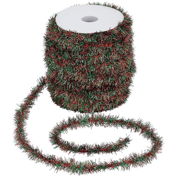 Christmas Tinsel Garland Colorful Christmas Tinsel Ribbon Skinny Metallic Xmas Twist Ornaments Hanging Glitter Wire Garland