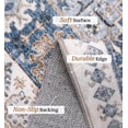 thumbnail image 3 of Alfombra Area Zesthome, resistente a las manchas, lavable, 240 x 360 cm, azul y beige, 3 of 7