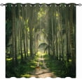 thumbnail image 1 of Jungle Curtains Grommet Light Filtering Window Drapes with Tropical Rainforest Nature Forest Waterfall Print Pattern Decorative Privacy Curtains for Bedroom Living Room 2 Panels 52 x 84 Inch, 1 of 6