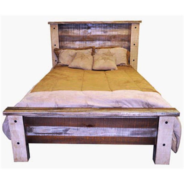 Million Dollar Rustic 022656550 Slatted Wood Queen Bed Walmart