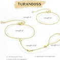 thumbnail image 6 of Turandoss 14K-Gold-Plated Hand Chain Bracelet for Women Dainty Ring Bracelet Hand Chains Tiny Cross Finger Bracelets Ring Hands Chain Jewelry Gift for Women, 6 of 7