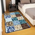 thumbnail image 2 of Camouflage Area Rug 3x5 for Living Room Bedroom Dining Room, Patchwork Checkered Plaid Camo Rug, Rustic Camping Woodland Adventure Carpet Non Shedding, Farmhouse Hunting Floor Mat, Blue Brown Green, 2 of 6