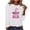 White, variant on Yxbdin Womens Breast Cancer Awareness Shirts Funny Pink Ribbon Graphic Tees Crewneck Long Sleeve Fashion Tops Cancer Fighter Tshirts