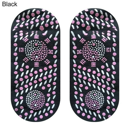 

2 Pair Unisex Cotton Massage Relief Pain Feet Comfort Therapy Foot Care Self Heating Socks BLACK