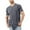 Gray, variant on Men Short Sleeve T-Shirt Casual Solid Color Henley Tops