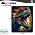 thumbnail image 4 of Stupell Industries Contemporary Dino Roar at Sunset Black Framed Giclee Art, 11 x 14, by Creative Studio, 4 of 8
