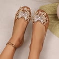 thumbnail image 6 of HOWPAY Summer Sandals Women on Closed Toe Hollow out Non- Clear Jelly Shoes Casual Lightweight Beach Vacation Ballet Flats Gold 39, 6 of 9