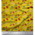 thumbnail image 1 of Soimoi Velvet Fabric Mix Fruits Fabric Prints by Yard 58 Inch Wide, 1 of 3