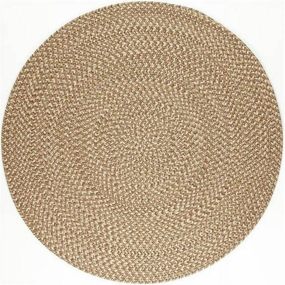 Rhody Rug CD56R120X120 10 ft. Camden Tweed Round Rug, Natural