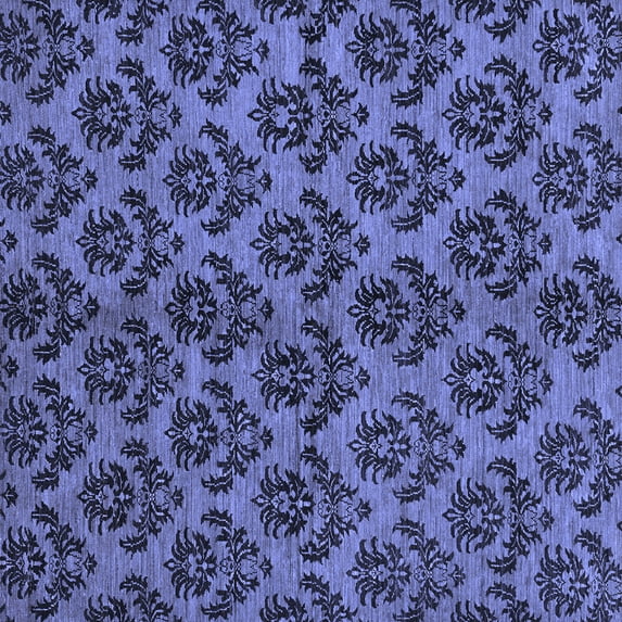 Ahgly Company Indoor Square Abstract Blue Modern Area Rugs, 5' Square