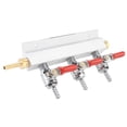 thumbnail image 2 of 3 Way Gas Distribution Manifold, Aluminum Easy Use Stainless Steel Gas Distribution Manifold Prevent Gas Reflowing Durable  For Multiple Barrels, 2 of 8