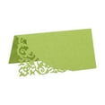 thumbnail image 1 of Tarjetas de nombre de mesa Uxcell, paquete de 50, decoración de favor, diseño hueco, tarjeta en blanco, verde, 1 of 5