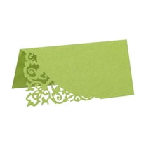Uxcell Table Name Place Cards,50pack Favor Decor Hollow Design Seat Blank Card, Green