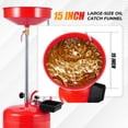 thumbnail image 4 of Yiwa Réservoir de Vidange pour Huiles Usées, Capacité de 8/20 Gallons avec Roues, Entonnoir Réglable de 2862 Pouces, Attrape-Huiles Rouge pour Ateliers de Réparation Automobile, 4 of 7