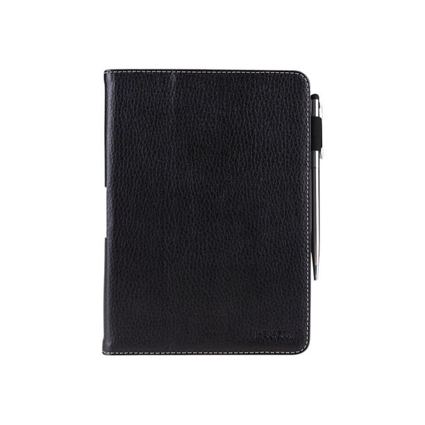 i-Blason Slim Book - Flip cover for tablet - synthetic leather - black ...