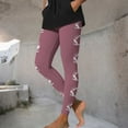 thumbnail image 6 of Qulqfy Women's Leggings Red High Waisted Workout Yoga Tummy Control Compression Plus Size Football Leggings Women's Pants M, 6 of 9