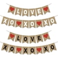 thumbnail image 6 of Love Linen Hanging Banner Wedding Love Heart Bunting Hanging Banner for Wedding Anniversary Engagement Party Indoor Outdoor Home Decor, 6 of 7