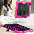 thumbnail image 2 of FJLBDE Case for iPad Pro 12.9 2022/2021/2020/2018 6th/5th/4th/3rd Gen, Rugged Shockproof Tablet Cases Cover with Kickstand Shoulder Strap, Rose, 2 of 7