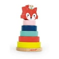 thumbnail image 4 of Janod Baby Forest Fox Stacking Toy - Wooden Early-Learning Stacker for Toddlers, 7 Colorful Pieces - 12 month +, 4 of 5