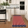 thumbnail image 6 of Qocolhg 4th of July Patriotic Kitchen Rugs Set of 2, American Themed Stars Kitchen Mats Decor, Summer Floor Door Mat Home Independence Memorial Day Decorations - 16x24 and 16x47 inch, Clearance, 6 of 6