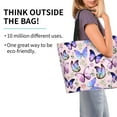 thumbnail image 4 of Butterflies Women's Tote Bags Reusable Grocery Shopping Bag Foldable for Beach Gym Work Daily Carry All, 4 of 6
