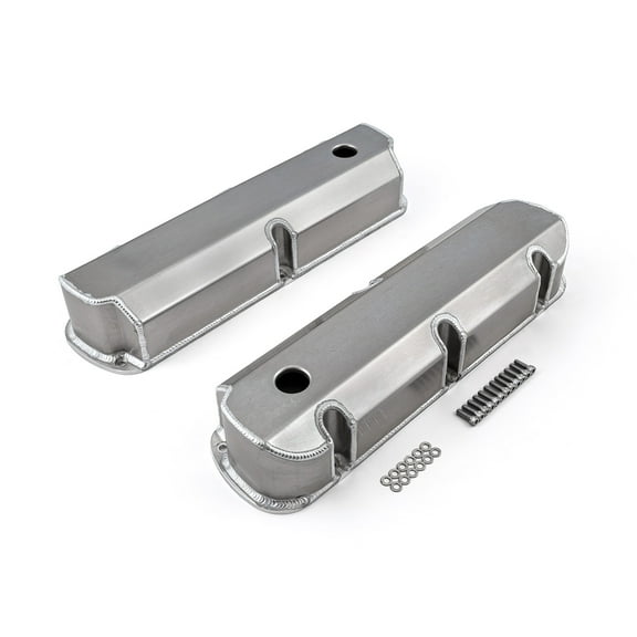 Speedmaster PCE314.1113.01 Compatible with Ford SB 289 302 351 Windsor Fabricated Valve Covers Satin Tall w/ Hole