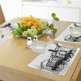 thumbnail image 4 of Ambesonne Sketchy Place Mats Set of 4, Venice City Historical, Standard Size, Black White, 4 of 6