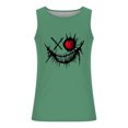 thumbnail image 5 of Mens Sleeveless Cotton Tank Tops Workout Gym Muscle Shirts Printed Vintage Hawaiian Summer Beach T Shirts Size 2XL Green, 5 of 5