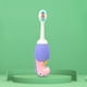 thumbnail image 1 of Cepillo de dientes suave para niños, diseño de dibujos animados, para el cuidado dental, eliminación de manchas, limpieza profunda, color morado, 1 of 5