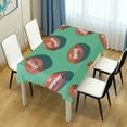 thumbnail image 4 of Yayeee Tablecloths 54" x 54" Rectangle Wrinkle Resistant Party Table Cover, Brown American Footballs, 4 of 8