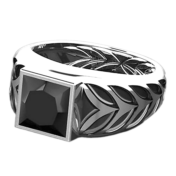 KOHI Enamel Ring Pure 925k Sterling Silver Ring Setted With Natural Black Onyx Gemstone Inspired By Dragons Ring Gift For Her