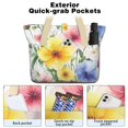 thumbnail image 2 of Tote Bag for Women - Pioneer Flower Shoulder Bag - Large Utility Work Duffle Bag with Zipper Handbag for Travel, Work, Sprots, 2 of 5
