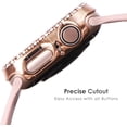 thumbnail image 4 of 2-Pack Crystal Diamond Bling Cases Compatible for Apple Watch Cases Series 8 41mm Series 7, Niyattn Protective Bumper for iWatch Series 8 41mm Series 7 (41mm, Rose Gold/Clear), 4 of 7