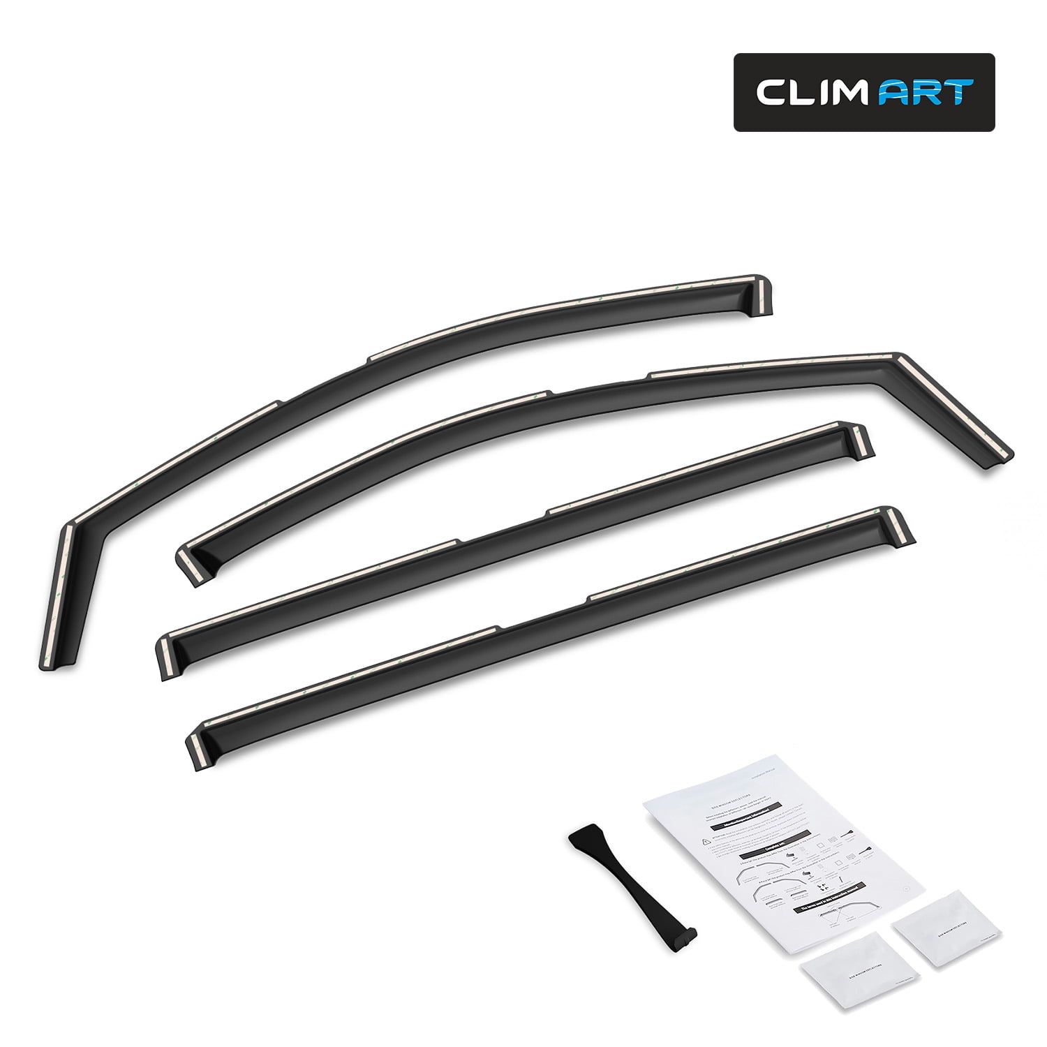 CLIM ART in-Channel Incredibly Durable Rain Guards for Dodge Grand Caravan 2008-2020, Original Window Deflectors, Vent Window Visors, Vent Deflector, 4 pcs. - 608252