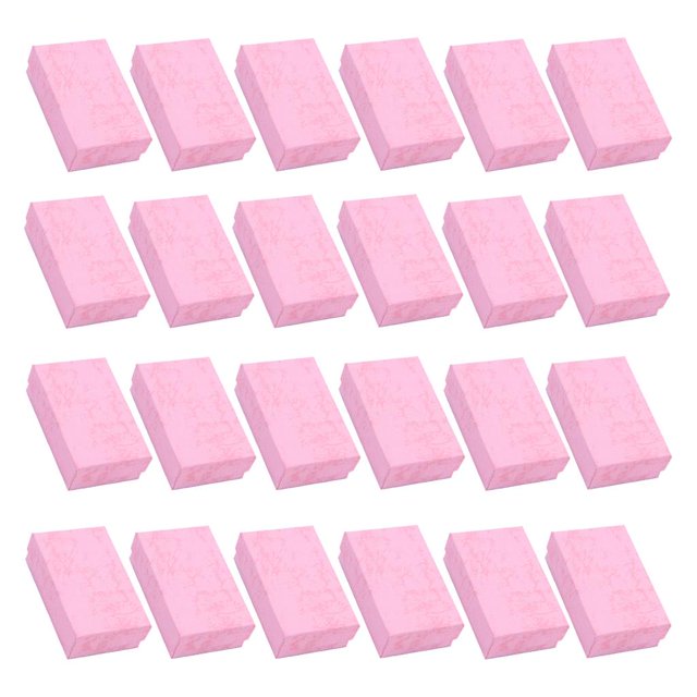 Juego de 24 Joyero / Joyero Caja de Regalo Pequeña Juego de Cartón - Rosado Sunnimix Soporte de joyas de collar de papel