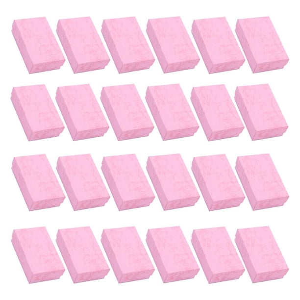 Juego de 24 Joyero / Joyero Caja de Regalo Pequeña Juego de Cartón - Rosado Sunnimix Soporte de joyas de collar de papel