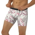 thumbnail image 3 of Rateoe Romantic Travel In Paris Print Men’s Underwear Boxer Briefs Soft Comfortable Underwear Boxer Briefs, Long Leg Briefs,Anti-chafing Boxer Briefs, 3 of 7
