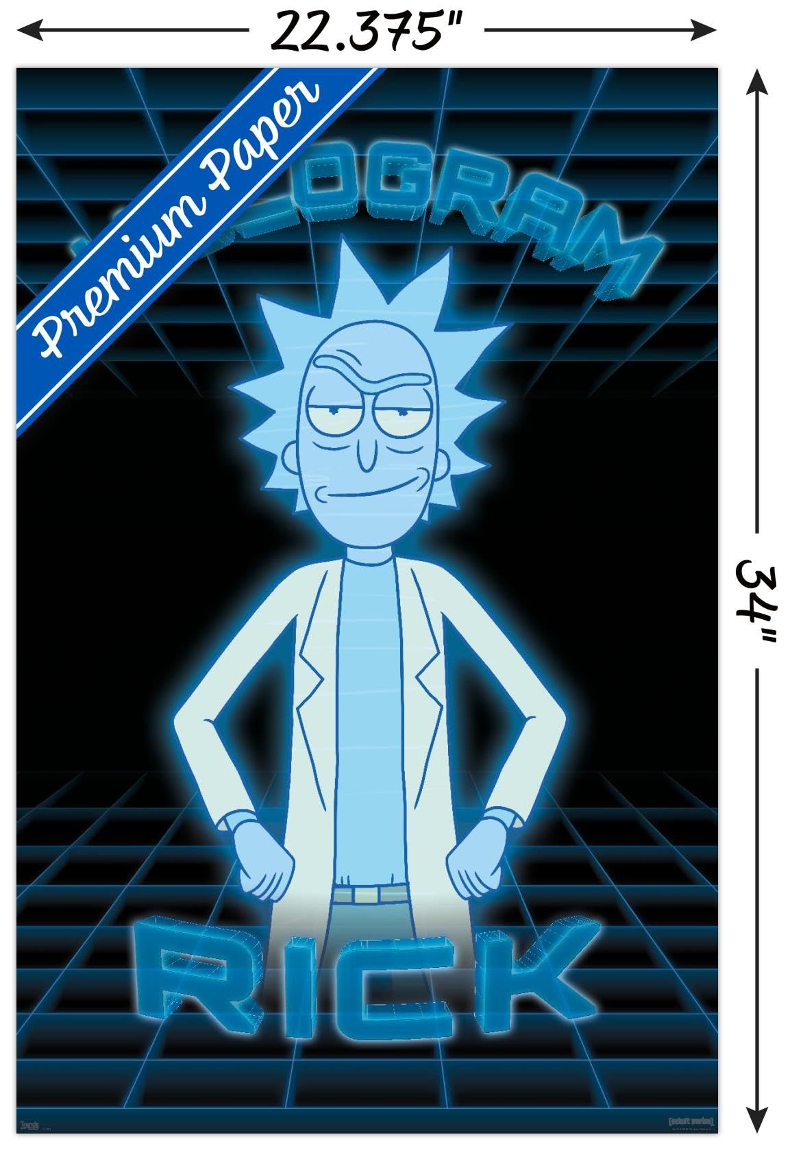 Rick And Morty - Hologram Rick Wall Poster, 22.375" x 34"