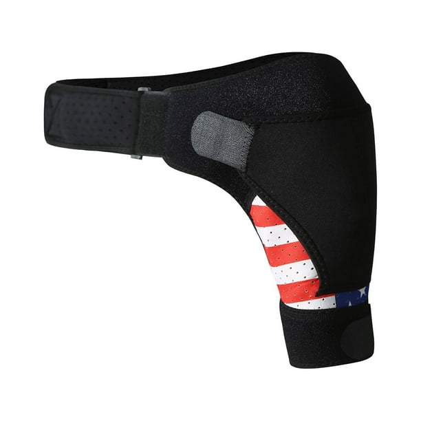 Hombrera de neopreno ajustable para entrenamiento. Rojo