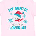 thumbnail image 4 of Inktastic Polar Bear My Auntie Loves Me in Santa Hat with Snowflakes Boys or Girls Toddler T-Shirt, 4 of 5